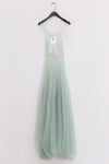 SWAYING/KNIT fishtail patchwork suspender dress SW24SS2L33 light green